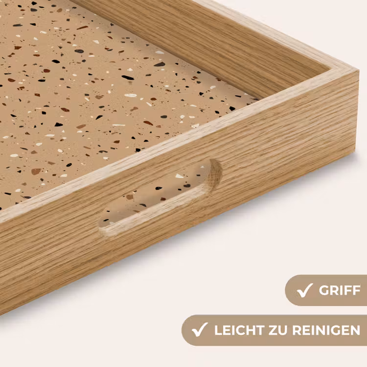 Tablett - Terrazzo - Muster - Beige — 8