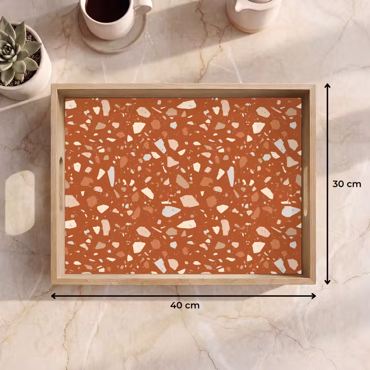 Tablett - Terrazzo - Muster - Lehm — 7