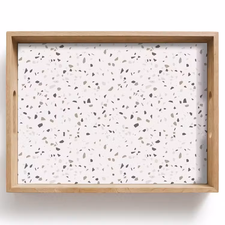 Tablett - Terrazzo - Muster - Creme — 1