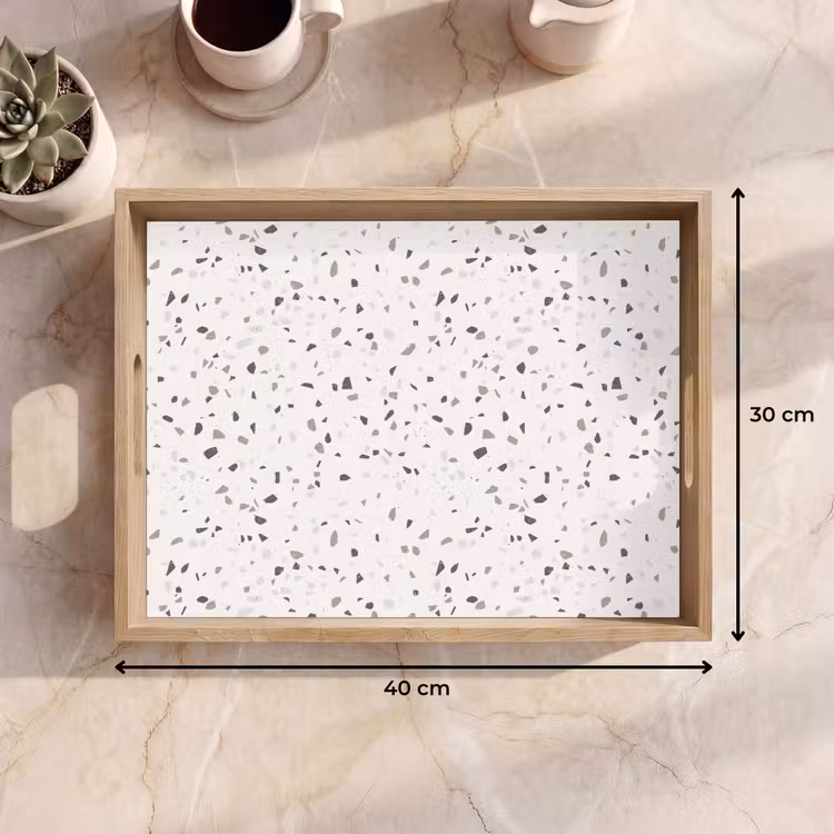 Tablett - Terrazzo - Muster - Creme — 7