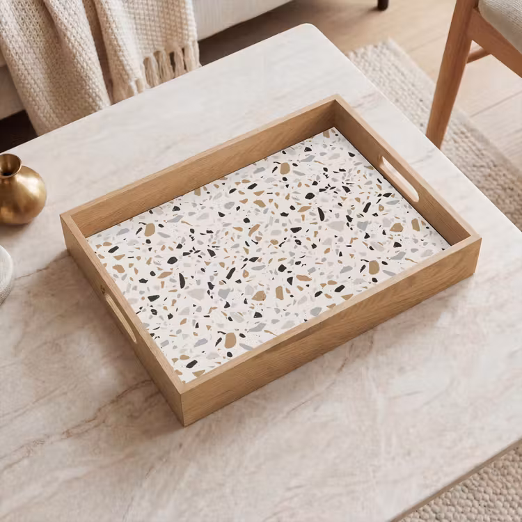 Tablett - Terrazzo - Muster - Stahl — 2