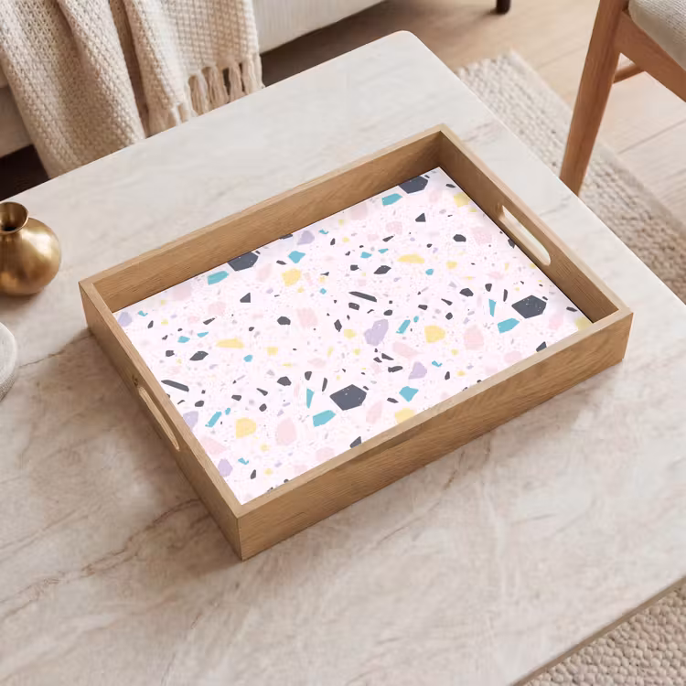 Tablett - Terrazzo - Muster - Weich - Bonbon — 2