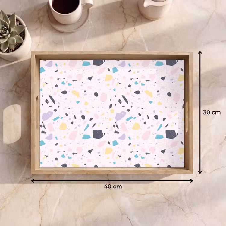 Tablett - Terrazzo - Muster - Weich - Bonbon — 7