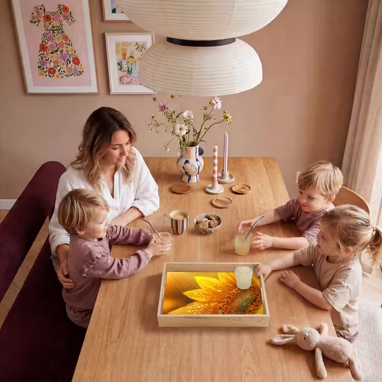 Tablett - Sonnenblume - Tautropfen - Gelb - Sonnenlicht — 5