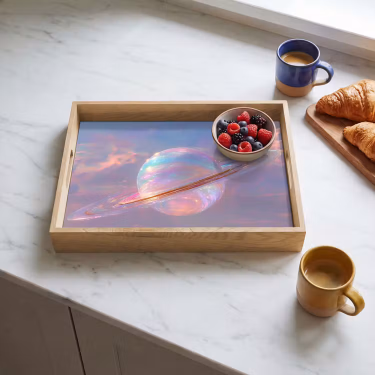 Tablett - Planet - Himmel - Wolken - Pastelltöne — 3