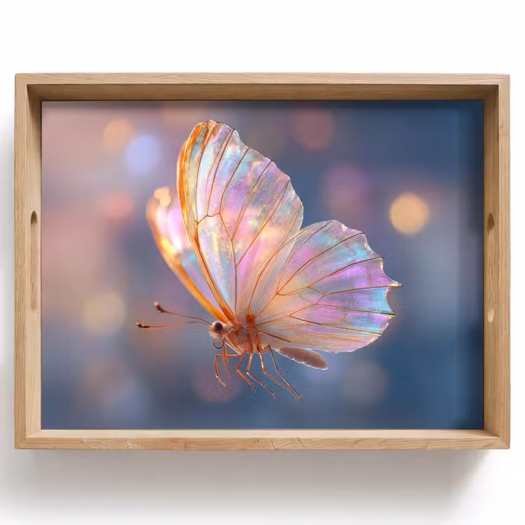 Tablett - Schmetterling - Flügel - Pastell - Schimmer — 1