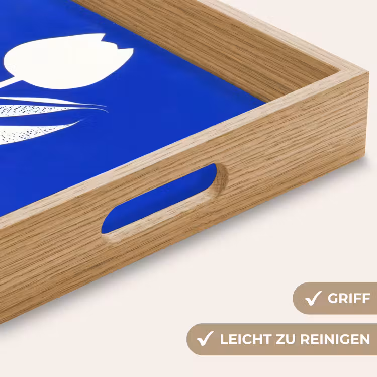 Tablett - Tulpe - Minimalistisch - Blätter - Weiß — 8