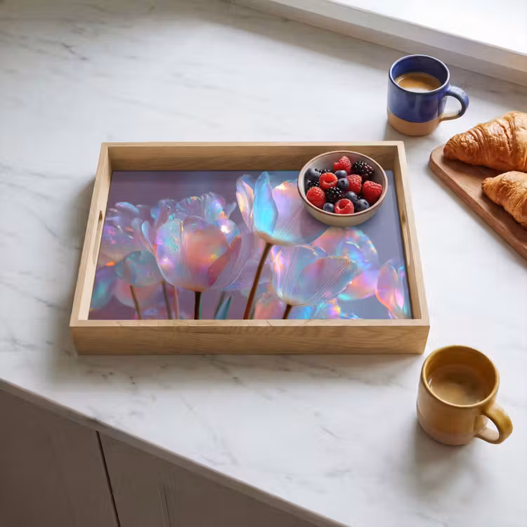 Tablett - Tulpen - Gläser - Blütenblätter - Pastelltöne — 3