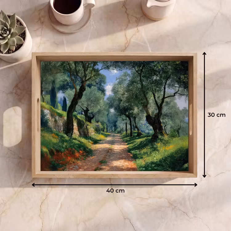 Tablett - Weg - Bäume - Schatten - — 7