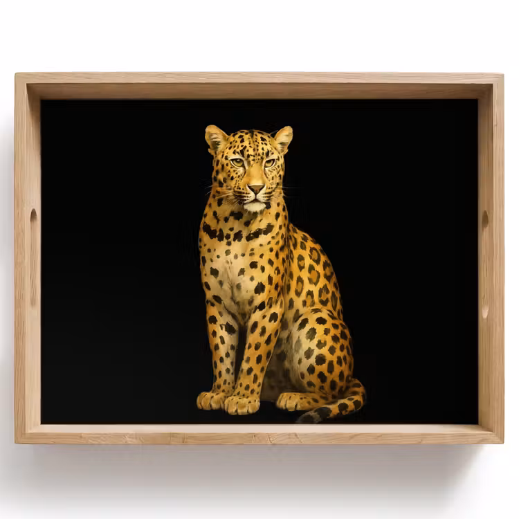 Tablett - Panther - Realistisch - Braun — 1