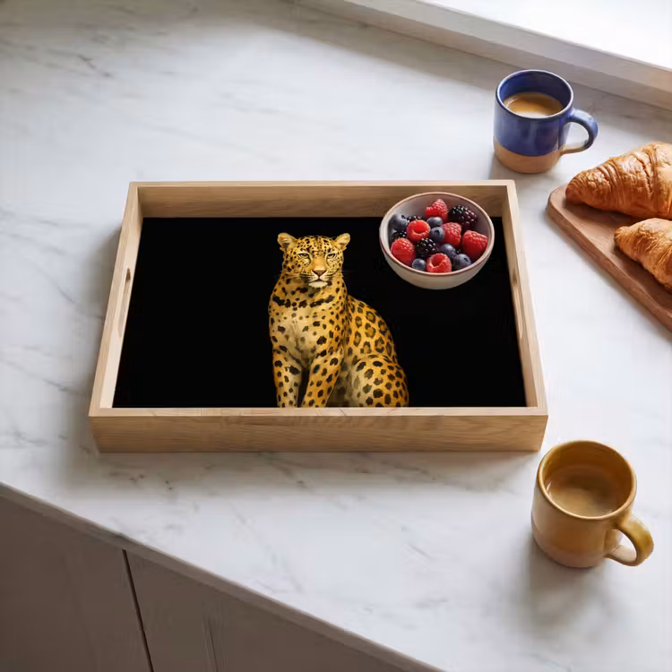 Tablett - Panther - Realistisch - Braun — 3