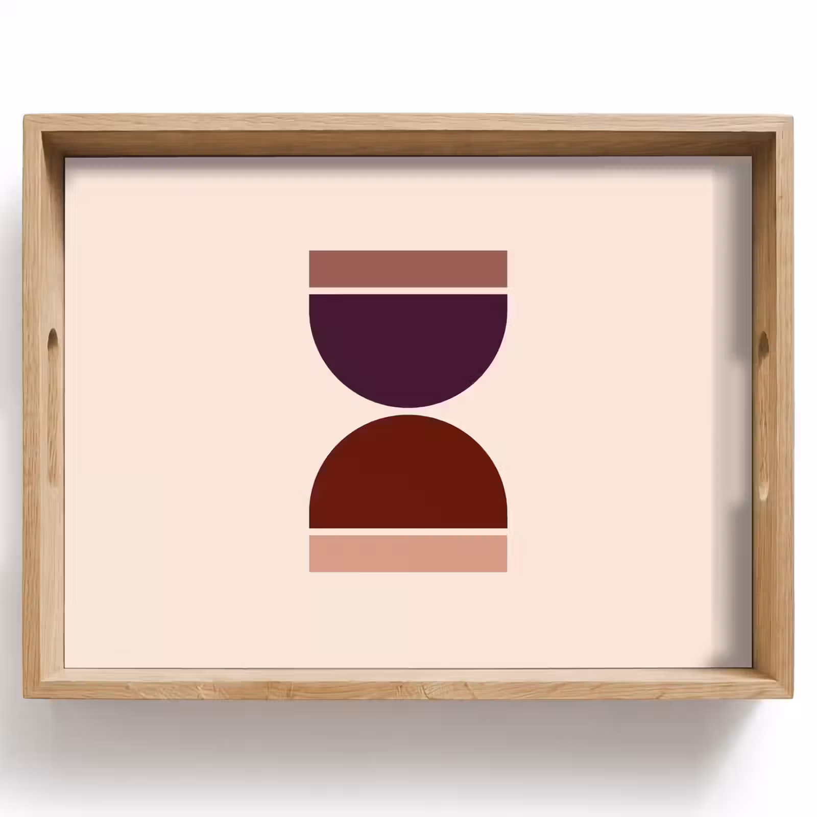 Tablett - Sanduhr - Symmetrisch - Rot - Lila — 1