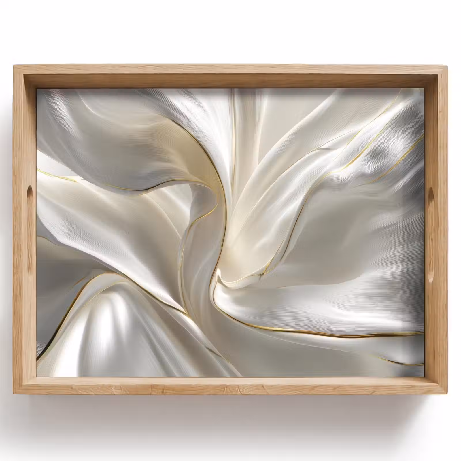Tablett - Stoff - Plissee - Gold — 1