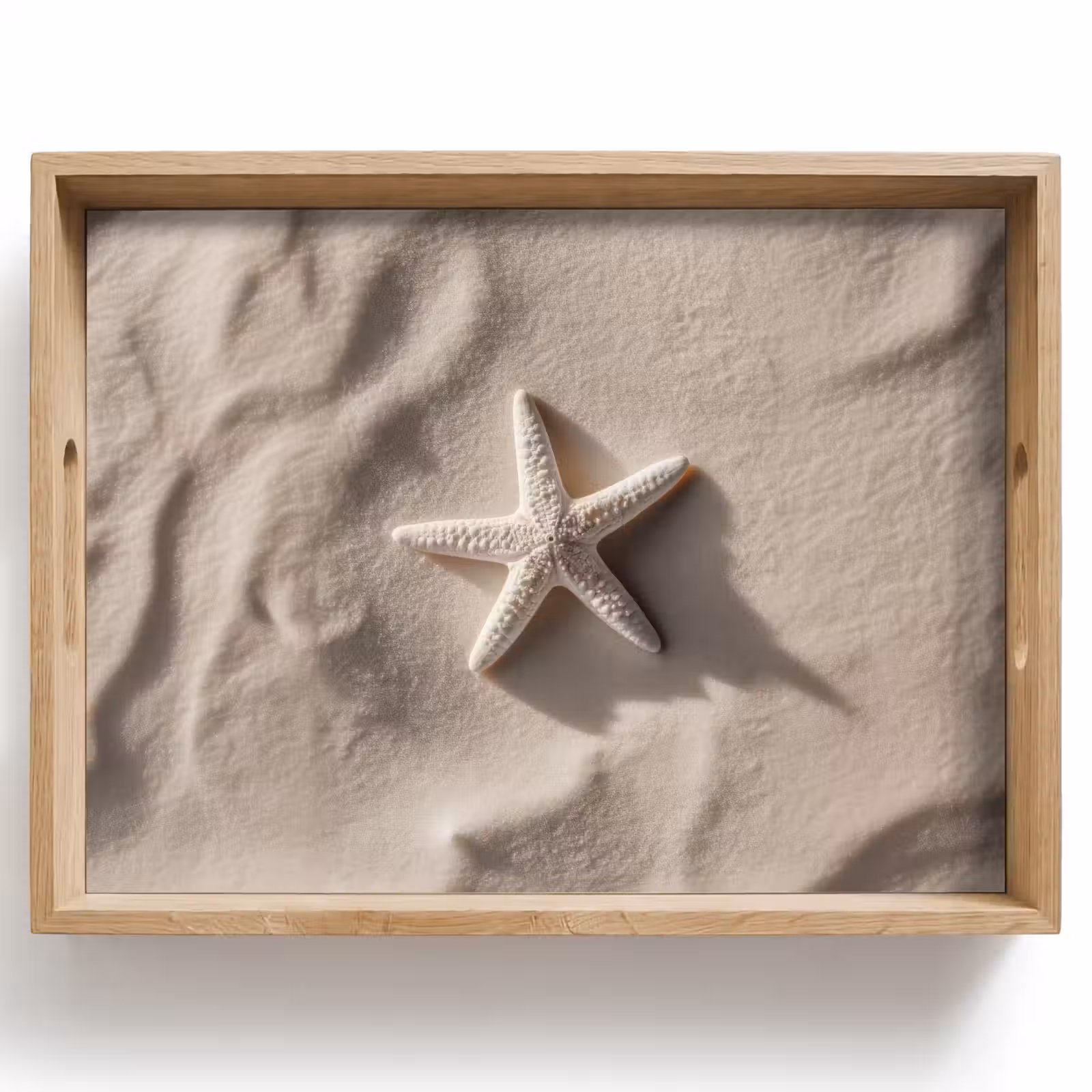 Tablett - Strand - Seestern - Sand - Beige — 1
