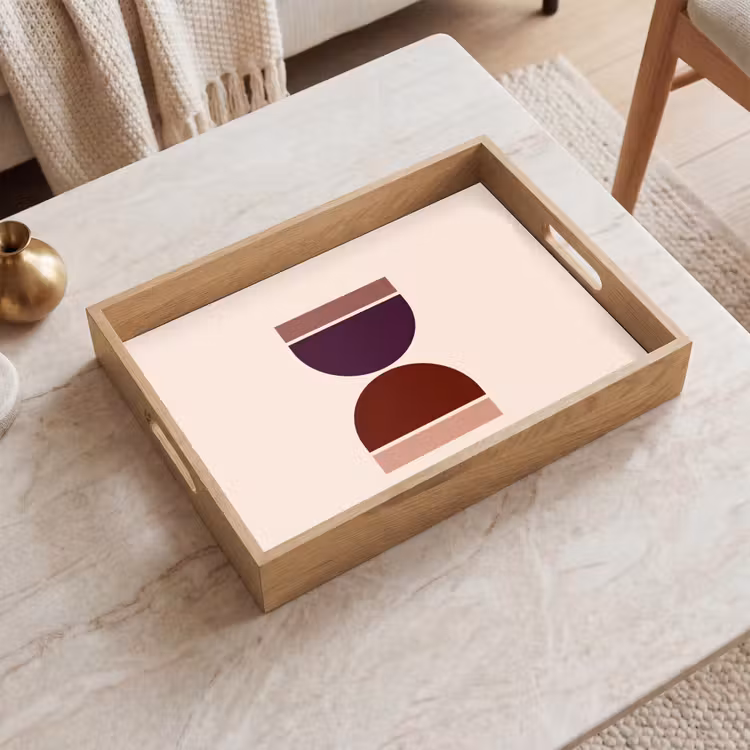 Tablett - Sanduhr - Symmetrisch - Rot - Lila — 2