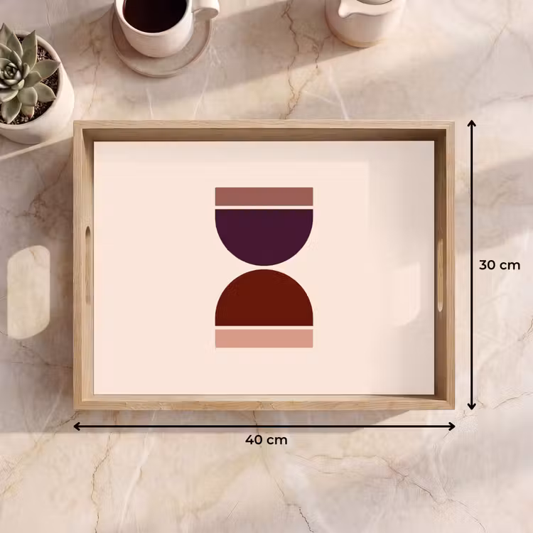 Tablett - Sanduhr - Symmetrisch - Rot - Lila — 7
