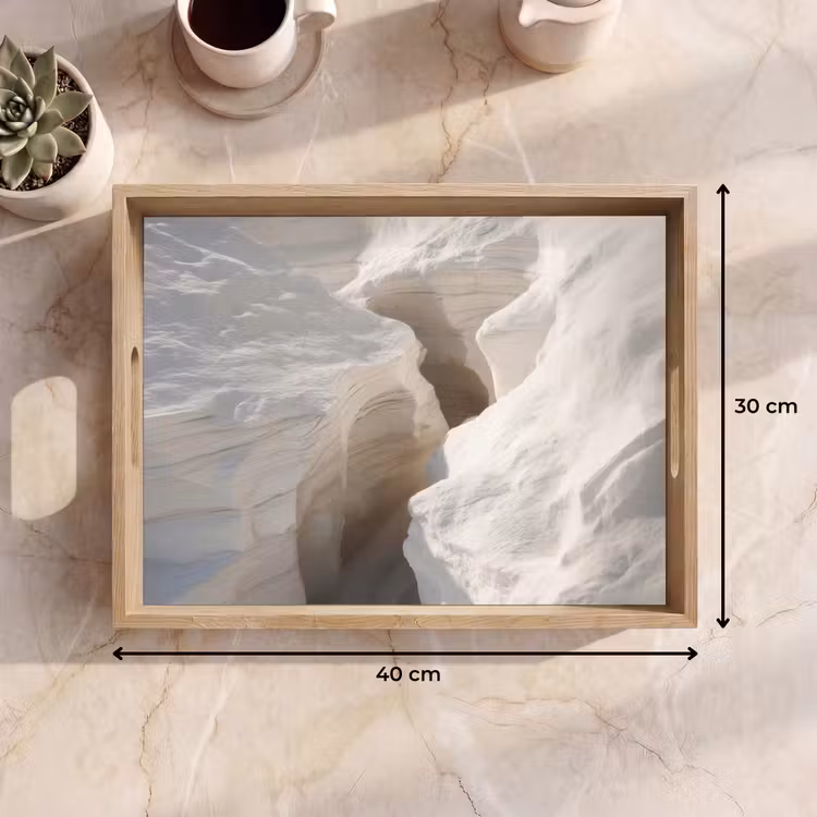 Tablett - Schlucht - Weiß - Schnee — 7