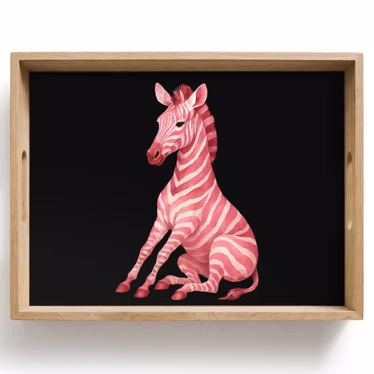 Tablett - Zebra - Rosa - Gestreift — 1