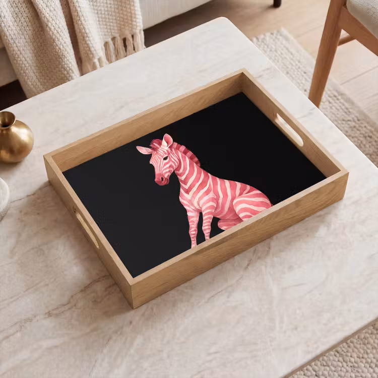 Tablett - Zebra - Rosa - Gestreift — 2