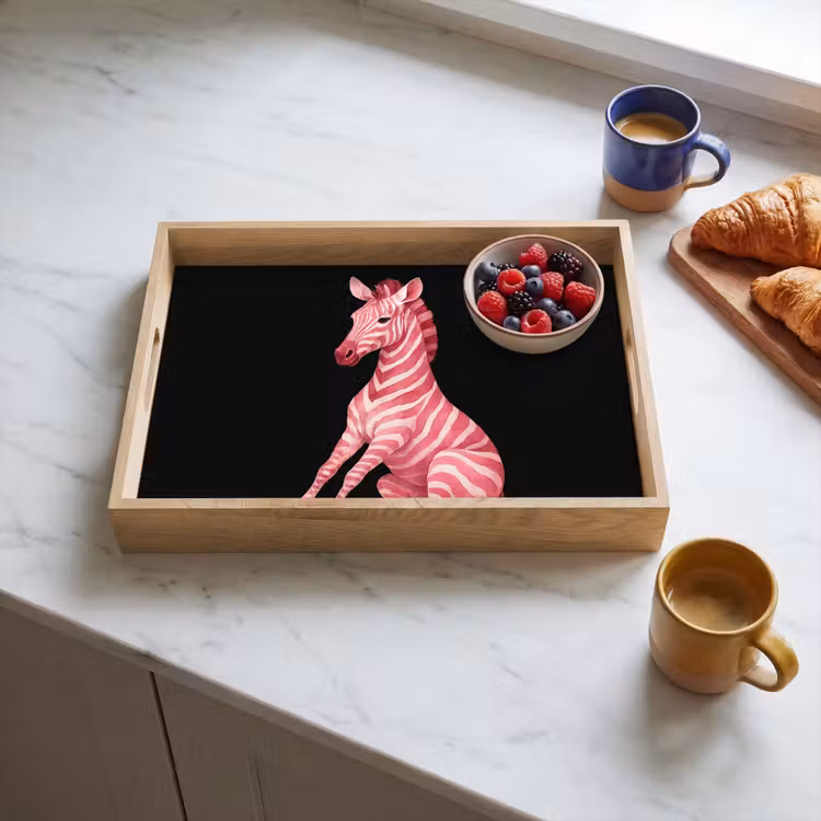 Tablett - Zebra - Rosa - Gestreift — 3