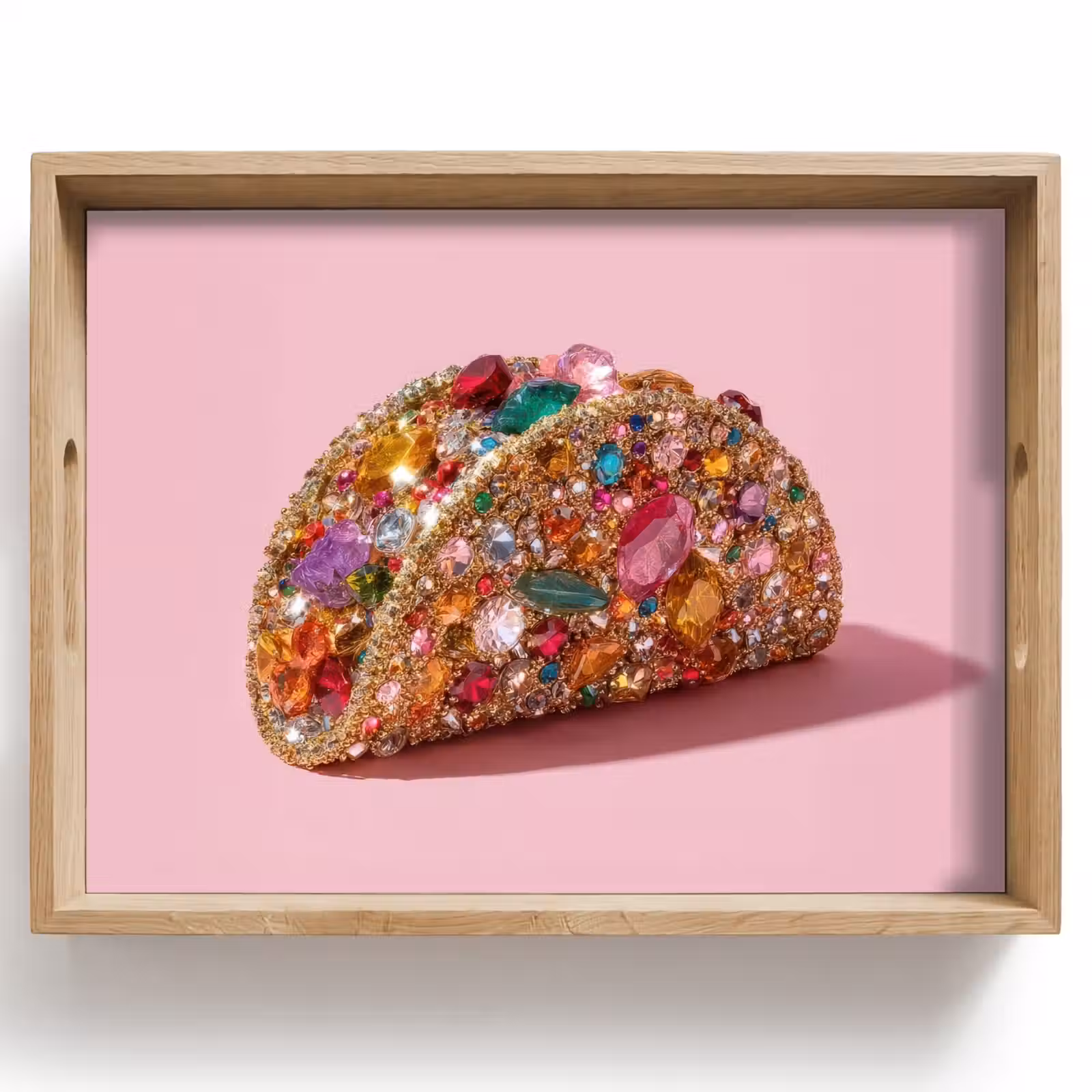 Tablett - Taco - Bunt - Edelsteine - Gold — 1