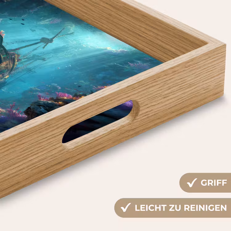 Tablett - Schiff - Holz - Korallenriffe - Sonnenlicht — 8