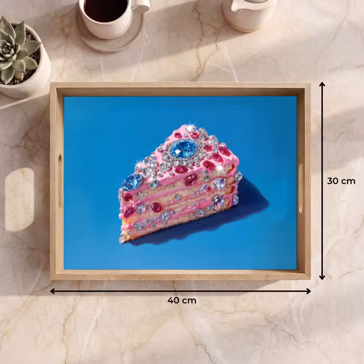 Tablett - Torte - Edelsteine - Glitzer - Rosa — 7