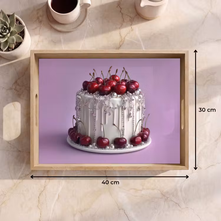 Tablett - Torte - Kirsche - Schmuck - Rot — 7