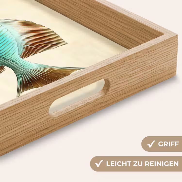 Tablett - Schuppen - Fisch - Minze - Minimalistisch — 8