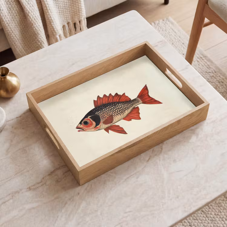 Tablett - Schuppen - Rot - Fisch - Flossen — 2