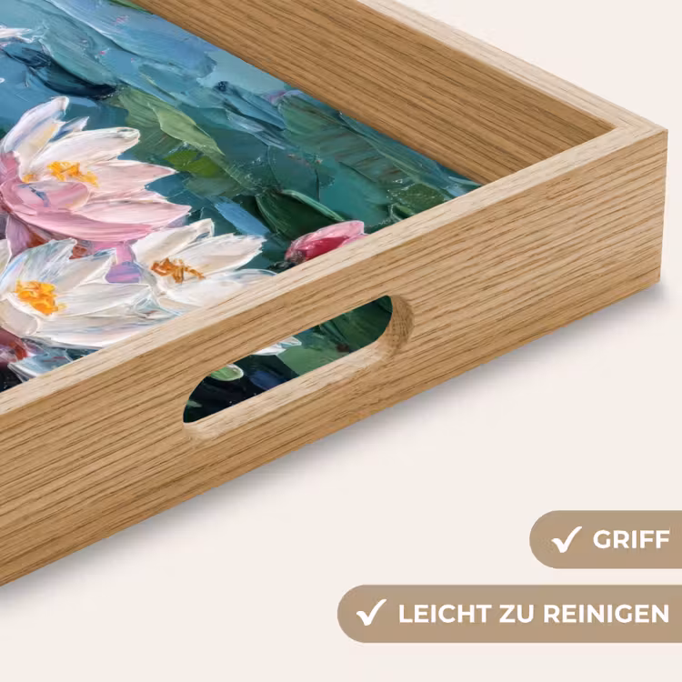 Tablett - Seerosen - Blumen - Rosa - Wasser — 8
