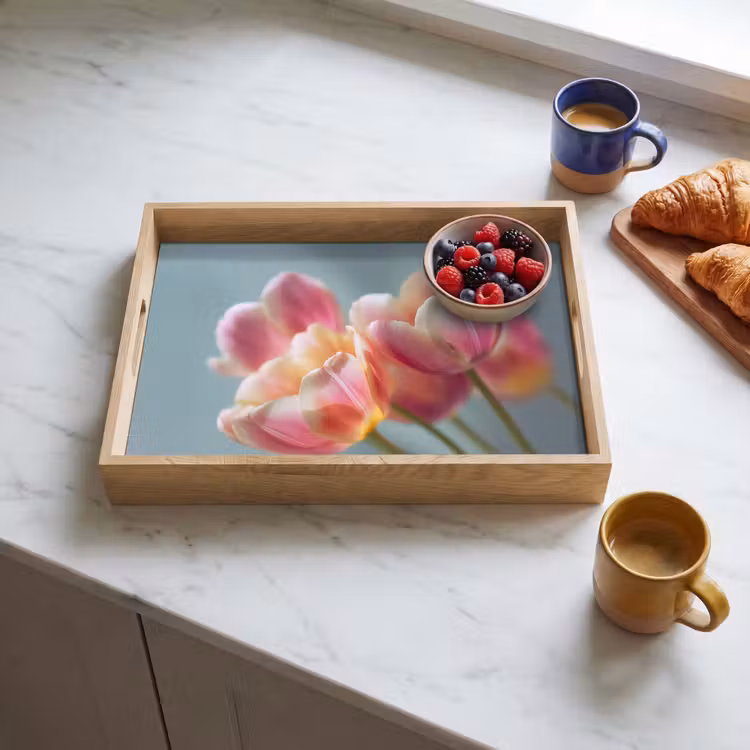 Tablett - Tulpen - Rosa - Stiele — 3