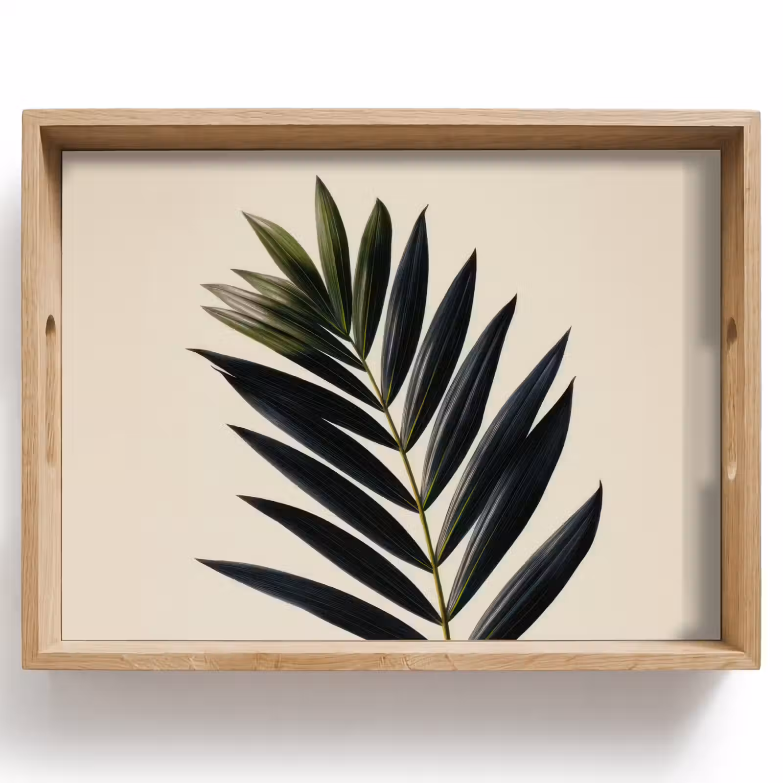 Tablett - Palmblatt - Dunkle Blätter - Dezent — 1