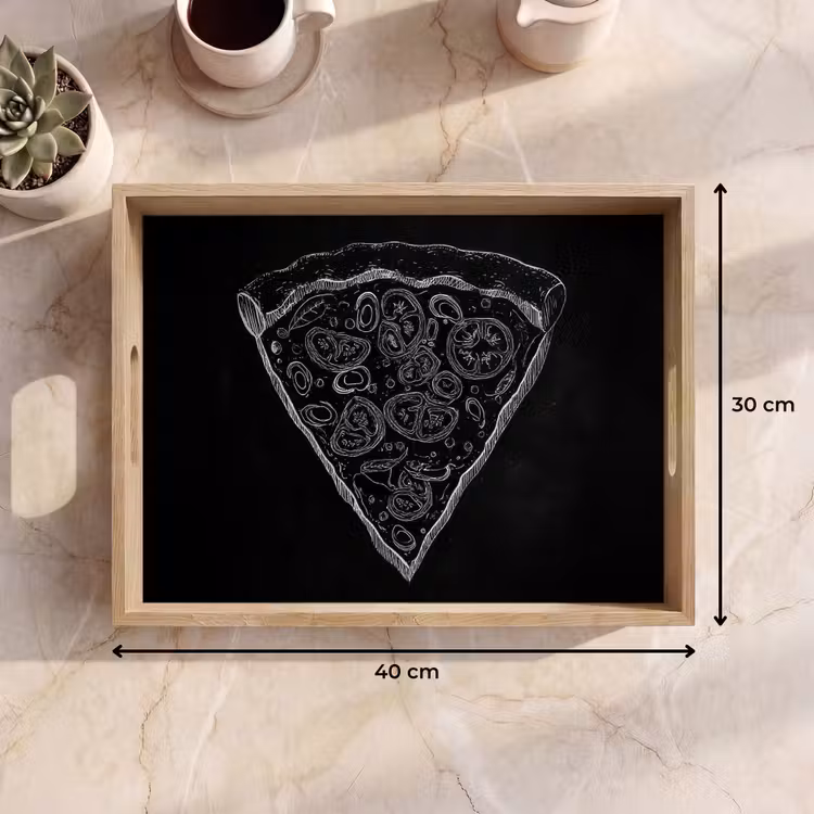 Tablett - Pizzatipp - Belag - Kreidezeichnung — 7