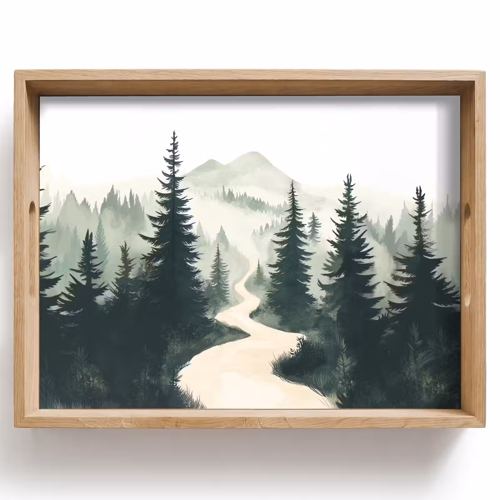 Tablett - Pfad - Bäume - Wald - Illustration — 1