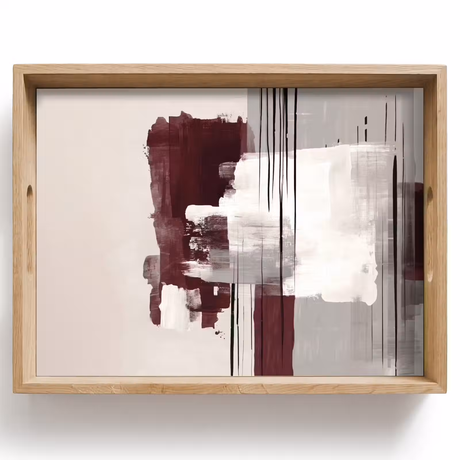 Tablett - Pinselstriche - Abstrakt - Linien - Rot — 1