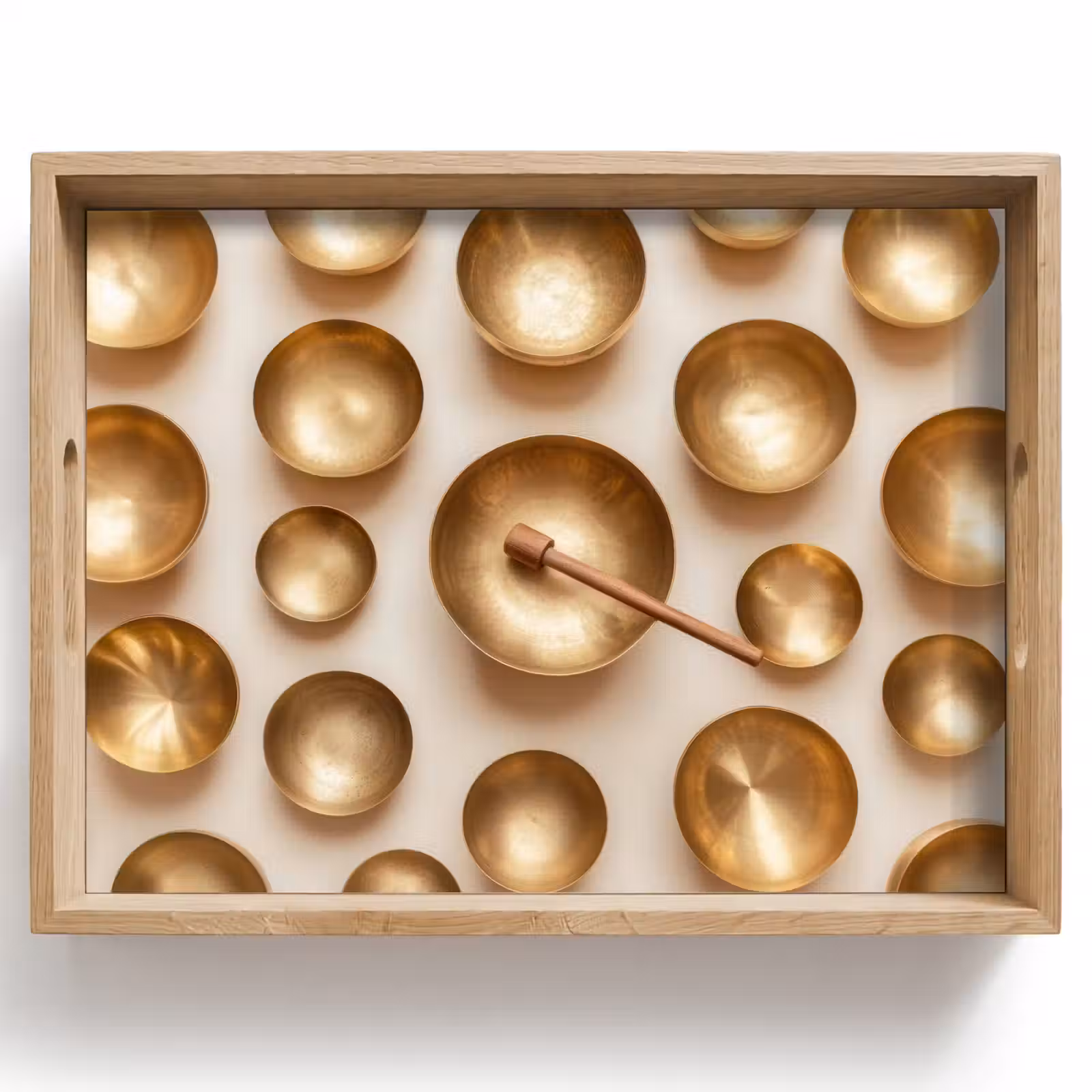 Tablett - Symmetrisch - Gold - Bronze - Balance — 1