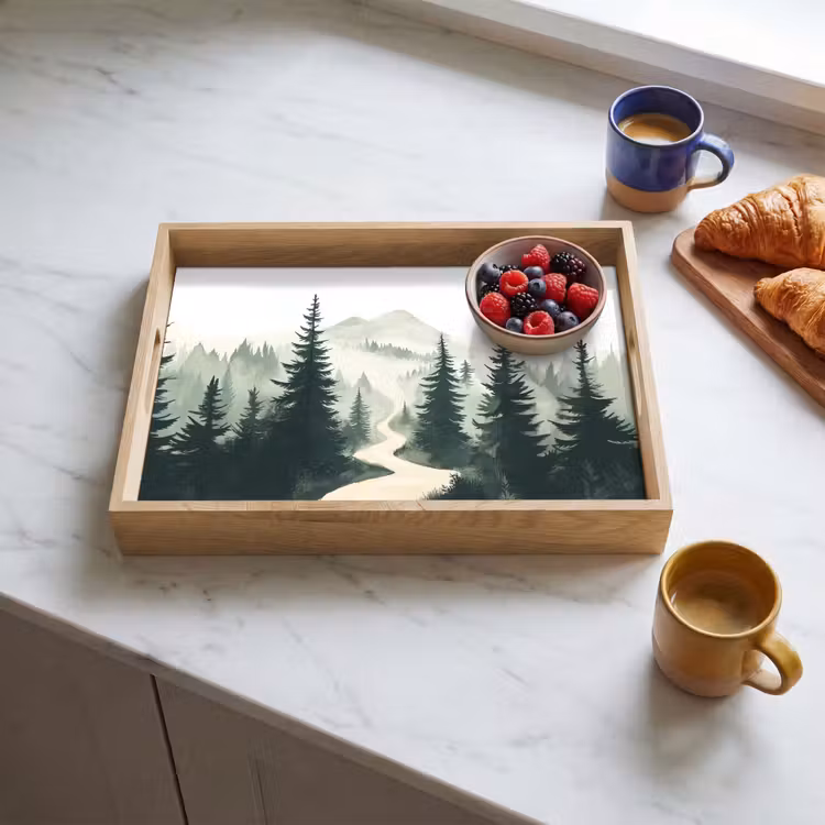 Tablett - Pfad - Bäume - Wald - Illustration — 3