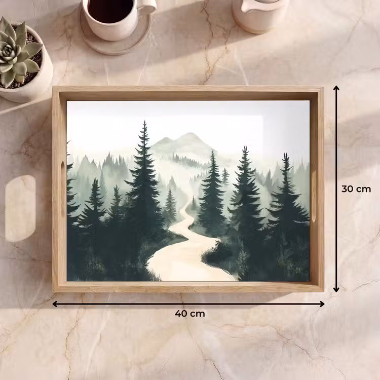 Tablett - Pfad - Bäume - Wald - Illustration — 7