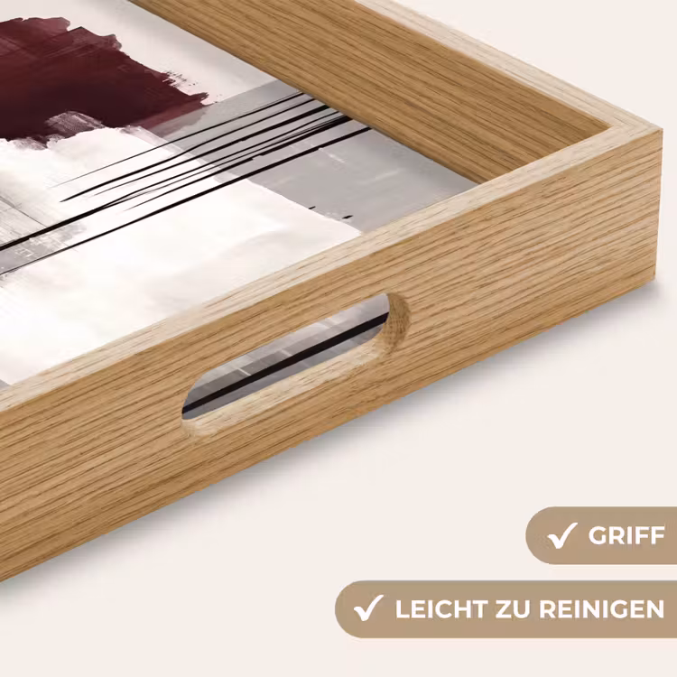 Tablett - Pinselstriche - Abstrakt - Linien - Rot — 8