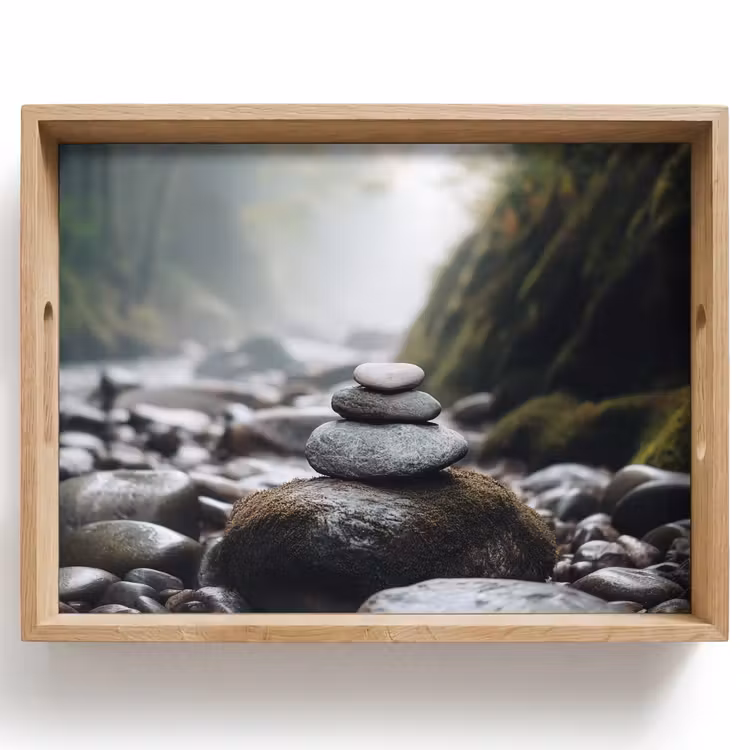 Tablett - Steine - Stapel - Natur — 1