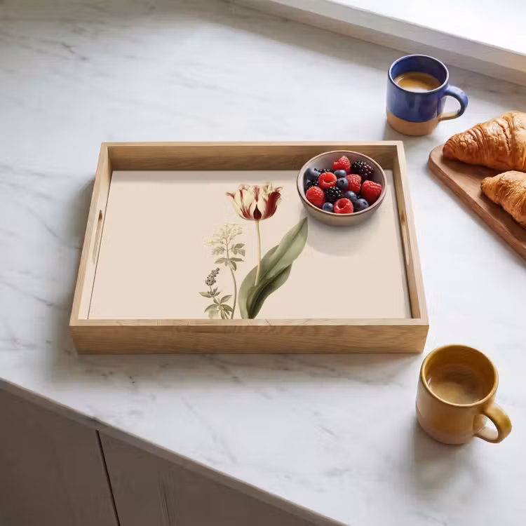 Tablett - Tulpe - Minimalistisch - Beige — 3