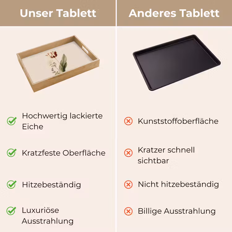 Tablett - Tulpe - Minimalistisch - Beige — 9