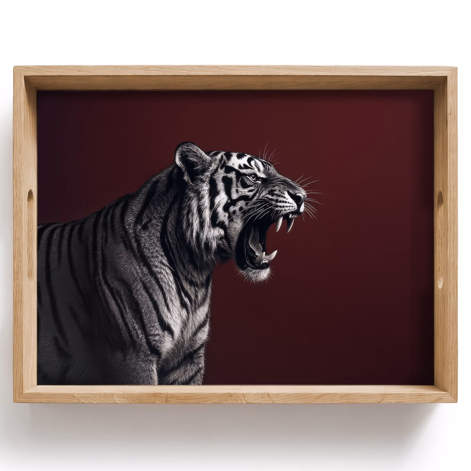 Tablett - Tiger - Brüllen - Bordeaux — 1