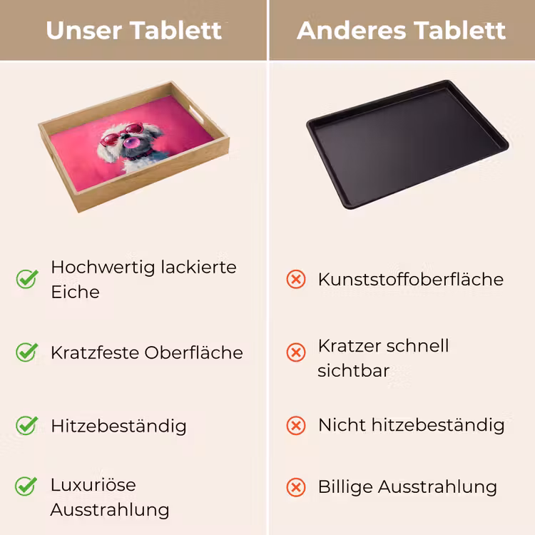 Tablett - Rosa - Hund - Blase — 9
