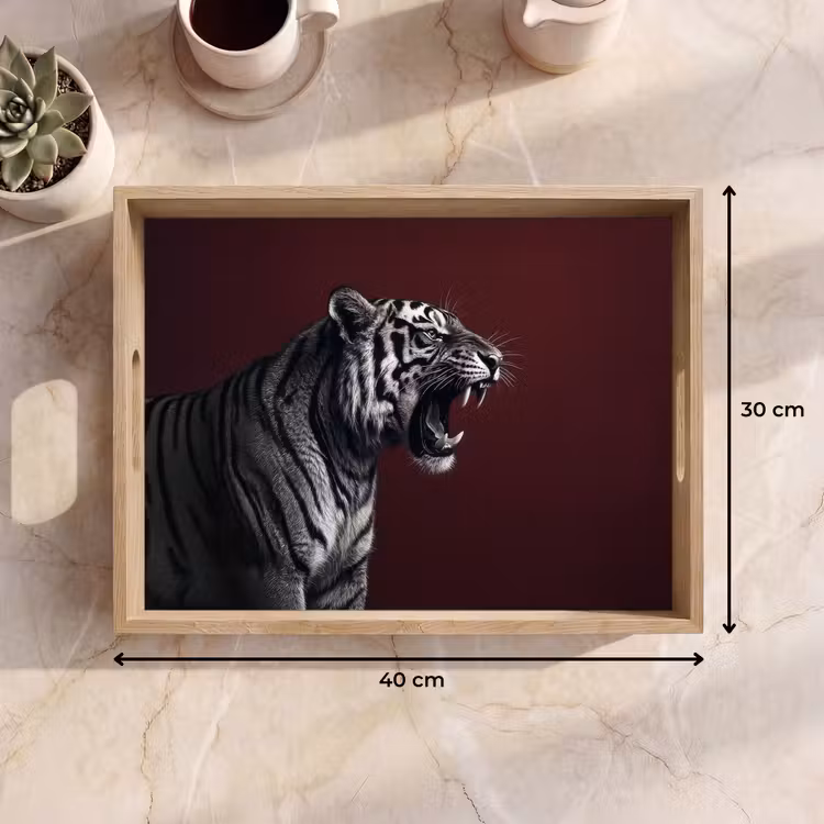 Tablett - Tiger - Brüllen - Bordeaux — 7