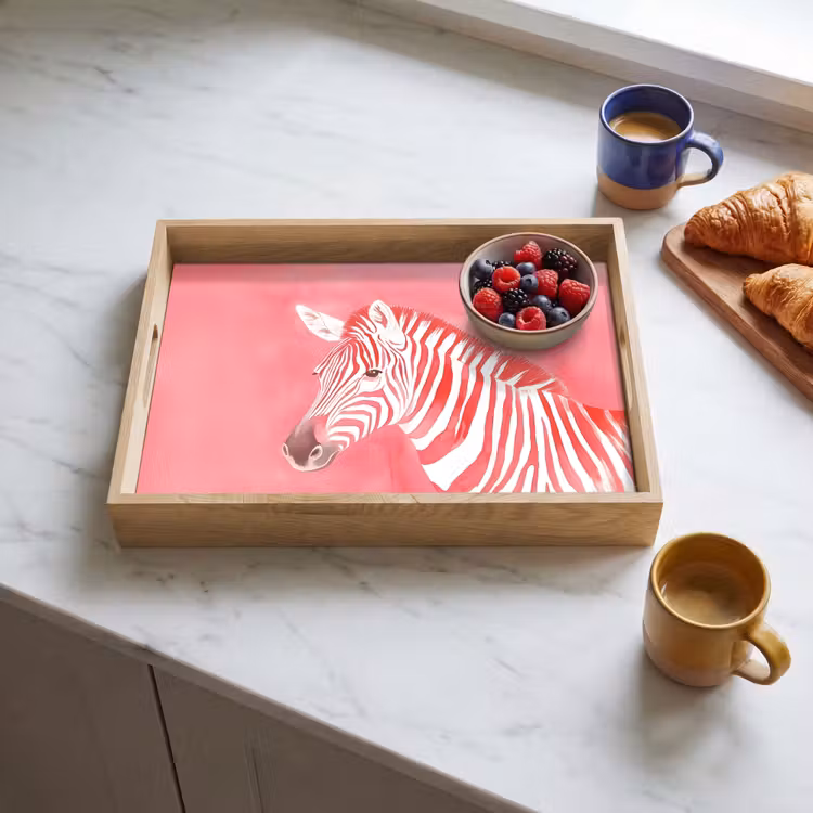 Tablett - Zebra - Rosa - Farbe — 3