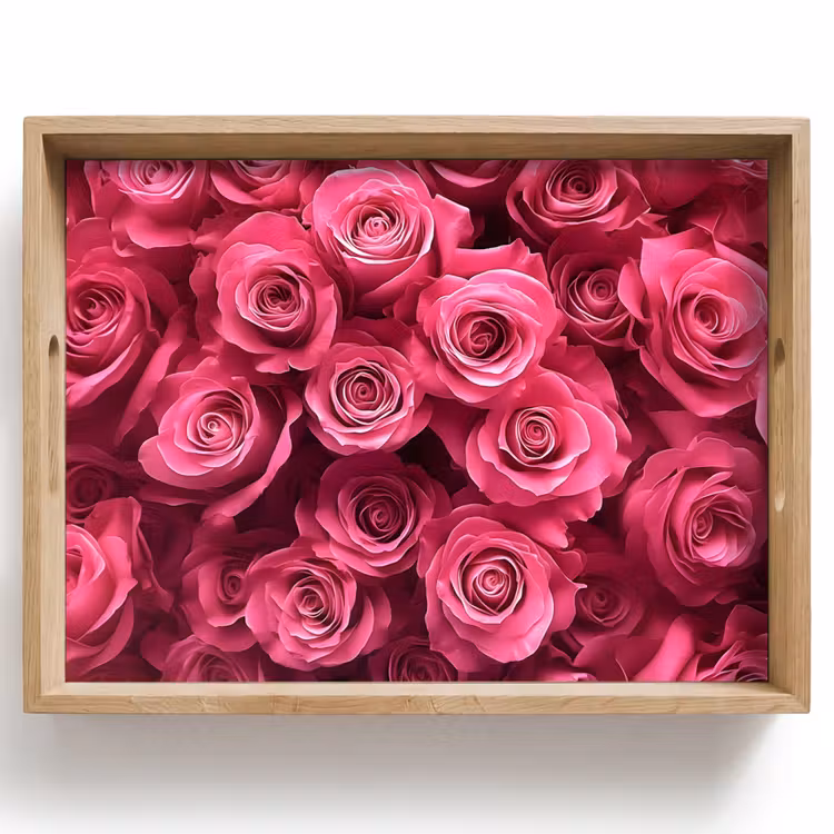 Tablett - Rosen - Rosa - Blume — 1