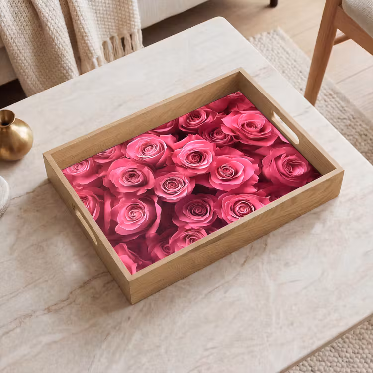 Tablett - Rosen - Rosa - Blume — 2