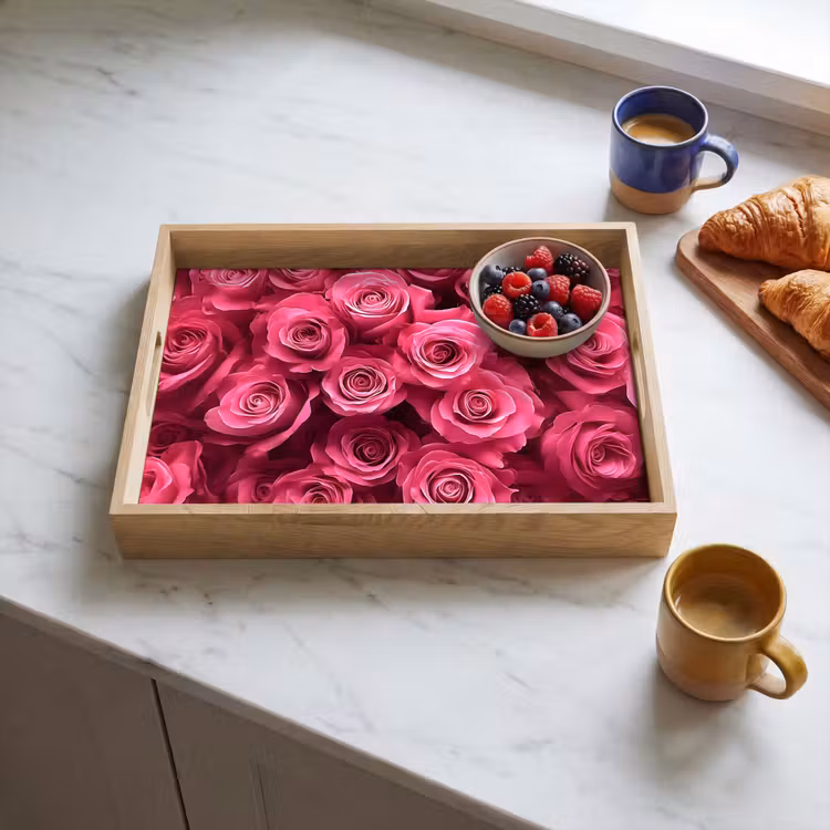 Tablett - Rosen - Rosa - Blume — 3